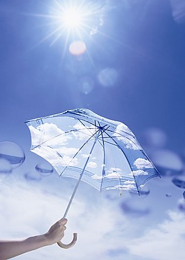 透明太陽傘裝飾畫