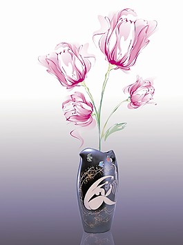 藝術(shù)花瓶裝飾畫