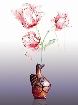 藝術插花裝飾畫