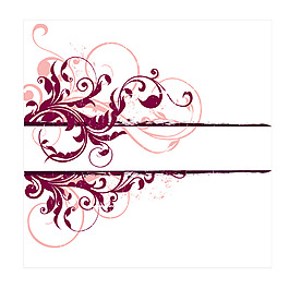 藝術(shù)感植物花紋花邊