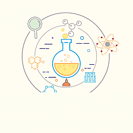 化学素材分子图标