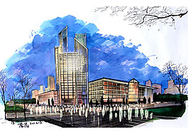 城市建筑效果圖