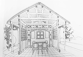 中式建筑餐廳裝飾效果圖