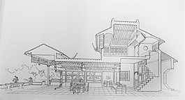 手繪建筑效果圖