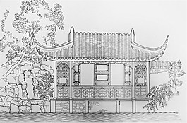 韓式建筑效果圖