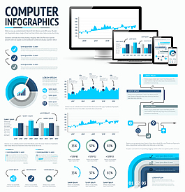 藍(lán)色商務(wù)插畫