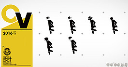 行走路人風(fēng)衣剪影小人扁平化公共標(biāo)識(shí)標(biāo)志圖標(biāo)設(shè)計(jì)