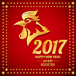 鸡年红色喜庆背景元素