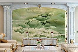 浮雕圖案裝飾背景墻