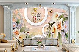 花卉裝飾背景墻
