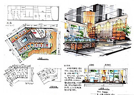 快題設(shè)計(jì)餐廳效果圖