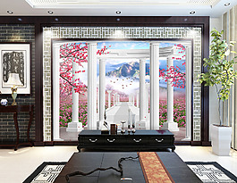 花卉樹(shù)木背景墻