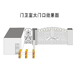 学校大门效果图