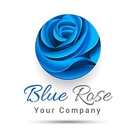 藍色玫瑰花LOGO