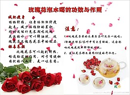 玫瑰花泡茶海報