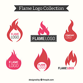 紅色火焰火苗logo圖標