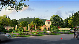 公園一角景觀圖