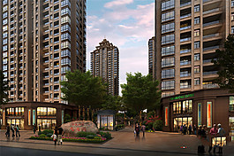 高樓建筑效果圖