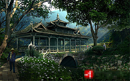 景區(qū)建筑景觀圖