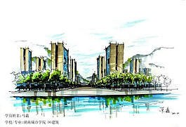 湖泊樹(shù)木景觀(guān)圖