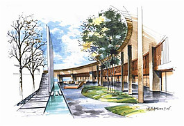 休閑建筑景觀(guān)圖
