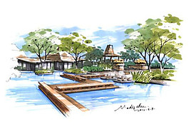 水上樂園景觀圖