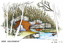 冬天公園景觀