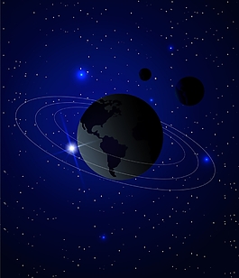 神秘星球矢量背景