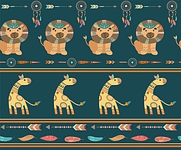 創(chuàng)意民族風(fēng)插畫背景