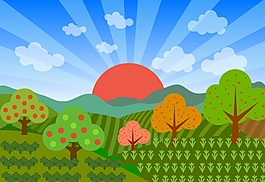 扁平化兒童插畫素材