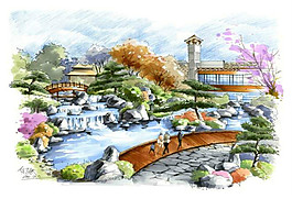 公園綠化效果圖