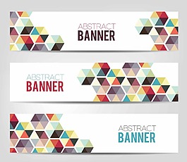 彩色几何banner背景