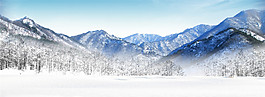 淘寶雪景banner素材