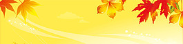 黃色楓葉banner背景