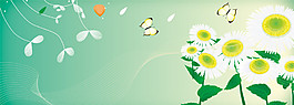小清新banner背景素材