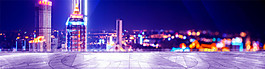 城市唯美清新背景banner