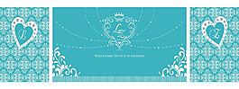 淡藍色花紋banner