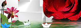 花朵banner背景