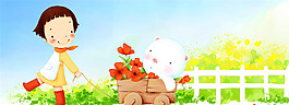 卡通banner背景