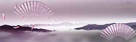 中國(guó)風(fēng)扇子banner