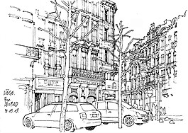 歐式建筑汽車效果圖