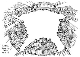 歐式建筑圓環(huán)效果圖