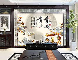 浮雕花卉背景墻