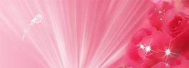粉色溫馨背景banner