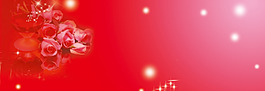 紅色玫瑰花banner背景設(shè)計(jì)