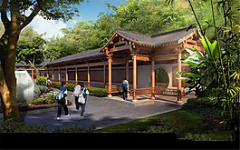 公園建筑景觀圖