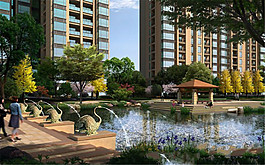 小區(qū)噴泉湖泊
