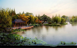 湖泊景觀圖