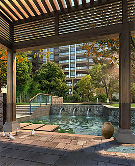 小區(qū)休閑建筑景觀