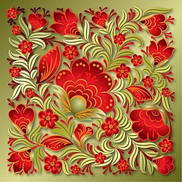时尚立体花纹背景
